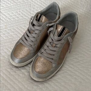 ShuShop Women's Sneakers - Metallic Gold and Silver